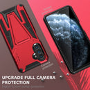 For Samsung Galaxy A13 5G Super V Armor PC + TPU Shockproof Phone Case with Invisible Holder(Red)