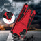For Samsung Galaxy A13 5G Super V Armor PC + TPU Shockproof Phone Case with Invisible Holder(Red)
