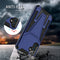 For Samsung Galaxy A13 5G Super V Armor PC + TPU Shockproof Phone Case with Invisible Holder(Blue)