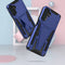 For Samsung Galaxy A13 5G Super V Armor PC + TPU Shockproof Phone Case with Invisible Holder(Blue)