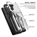For Samsung Galaxy A13 5G Super V Armor PC + TPU Shockproof Phone Case with Invisible Holder(Silver)