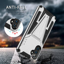 For Samsung Galaxy A13 5G Super V Armor PC + TPU Shockproof Phone Case with Invisible Holder(Silver)
