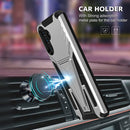 For Samsung Galaxy A13 5G Super V Armor PC + TPU Shockproof Phone Case with Invisible Holder(Silver)