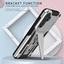For Samsung Galaxy A13 5G Super V Armor PC + TPU Shockproof Phone Case with Invisible Holder(Silver)