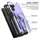 For Samsung Galaxy A13 5G Super V Armor PC + TPU Shockproof Phone Case with Invisible Holder(Purple)