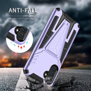 For Samsung Galaxy A13 5G Super V Armor PC + TPU Shockproof Phone Case with Invisible Holder(Purple)