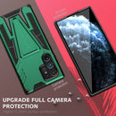 For Samsung Galaxy S22 Ultra 5G Super V Armor PC + TPU Shockproof Phone Case with Invisible Holder(Dark Green)
