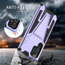 For Samsung Galaxy S22 Ultra 5G Super V Armor PC + TPU Shockproof Phone Case with Invisible Holder(Purple)