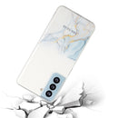 For Samsung Galaxy S22 5G Hollow Marble Pattern TPU Precise Hole Phone Protective Case(Grey)