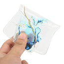 For Samsung Galaxy S22 5G Hollow Marble Pattern TPU Precise Hole Phone Protective Case(Blue)