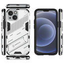 Punk Armor 2 in 1 PC + TPU Phone Case with Invisible Holder For iPhone 13 mini(White)