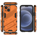 Punk Armor 2 in 1 PC + TPU Phone Case with Invisible Holder For iPhone 13 mini(Orange)