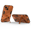 Punk Armor 2 in 1 PC + TPU Phone Case with Invisible Holder For iPhone 13 mini(Orange)