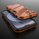 Punk Armor 2 in 1 PC + TPU Phone Case with Invisible Holder For iPhone 13 mini(Orange)