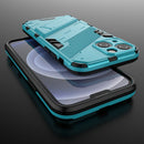 Punk Armor 2 in 1 PC + TPU Phone Case with Invisible Holder For iPhone 13 mini(Blue)