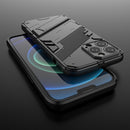Punk Armor 2 in 1 PC + TPU Phone Case with Invisible Holder For iPhone 13 Pro(Black)
