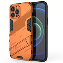Punk Armor 2 in 1 PC + TPU Phone Case with Invisible Holder For iPhone 13 Pro(Orange)