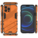Punk Armor 2 in 1 PC + TPU Phone Case with Invisible Holder For iPhone 13 Pro(Orange)