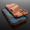Punk Armor 2 in 1 PC + TPU Phone Case with Invisible Holder For iPhone 13 Pro(Orange)