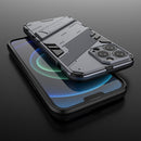 Punk Armor 2 in 1 PC + TPU Phone Case with Invisible Holder For iPhone 13 Pro Max(Grey)