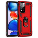 For Xiaomi Redmi Note 11 Pro 5G Shockproof TPU + PC Phone Case with 360 Degree Rotating Holder(Red)