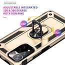 For Xiaomi Redmi Note 11 Pro 5G Shockproof TPU + PC Phone Case with 360 Degree Rotating Holder(Gold)