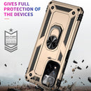 For Xiaomi Redmi Note 11 Pro 5G Shockproof TPU + PC Phone Case with 360 Degree Rotating Holder(Gold)