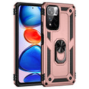 For Xiaomi Redmi Note 11 Pro 5G Shockproof TPU + PC Phone Case with 360 Degree Rotating Holder(Rose Gold)