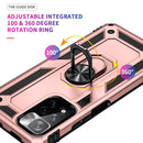 For Xiaomi Redmi Note 11 Pro 5G Shockproof TPU + PC Phone Case with 360 Degree Rotating Holder(Rose Gold)