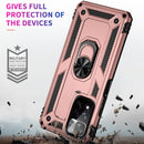 For Xiaomi Redmi Note 11 Pro 5G Shockproof TPU + PC Phone Case with 360 Degree Rotating Holder(Rose Gold)