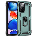 For Xiaomi Redmi Note 11 Pro 5G Shockproof TPU + PC Phone Case with 360 Degree Rotating Holder(Dark Green)