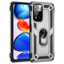 For Xiaomi Redmi Note 11 Pro 5G Shockproof TPU + PC Phone Case with 360 Degree Rotating Holder(Silver)