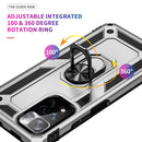 For Xiaomi Redmi Note 11 Pro 5G Shockproof TPU + PC Phone Case with 360 Degree Rotating Holder(Silver)