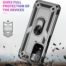 For Xiaomi Redmi Note 11 Pro 5G Shockproof TPU + PC Phone Case with 360 Degree Rotating Holder(Silver)