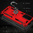 For Xiaomi Redmi Note 11 5G Shockproof TPU + PC Phone Case with 360 Degree Rotating Holder(Red)