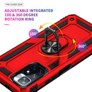 For Xiaomi Redmi Note 11 5G Shockproof TPU + PC Phone Case with 360 Degree Rotating Holder(Red)