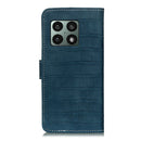 For OnePlus 10 Pro Crocodile Texture Horizontal Flip Leather Phone Case with Holder & Card Slots & Wallet(Dark Green)