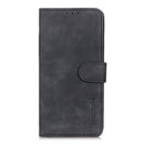For OnePlus 10 Pro KHAZNEH Retro Texture PU + TPU Horizontal Flip Leather Phone Case with Holder & Card Slots & Wallet(Black)