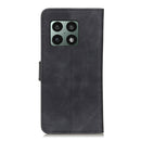 For OnePlus 10 Pro KHAZNEH Retro Texture PU + TPU Horizontal Flip Leather Phone Case with Holder & Card Slots & Wallet(Black)