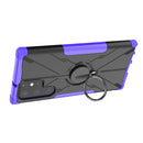For Samsung Galaxy S22 Ultra 5G Armor Bear Shockproof PC + TPU Phone Case with Ring Holder(Purple)