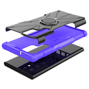 For Samsung Galaxy S22 Ultra 5G Armor Bear Shockproof PC + TPU Phone Case with Ring Holder(Purple)