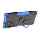 For Samsung Galaxy S22 Ultra 5G Armor Bear Shockproof PC + TPU Phone Case with Ring Holder(Blue)