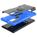 For Samsung Galaxy S22 Ultra 5G Armor Bear Shockproof PC + TPU Phone Case with Ring Holder(Blue)