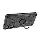 For Samsung Galaxy A13 5G Armor Bear Shockproof PC + TPU Phone Case with Ring Holder(Black)