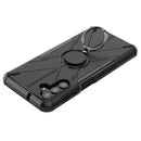 For Samsung Galaxy A13 5G Armor Bear Shockproof PC + TPU Phone Case with Ring Holder(Black)