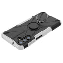 For Samsung Galaxy A13 5G Armor Bear Shockproof PC + TPU Phone Case with Ring Holder(White)
