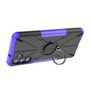 For Samsung Galaxy A13 5G Armor Bear Shockproof PC + TPU Phone Case with Ring Holder(Purple)