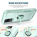 For Samsung Galaxy A32 & A12 3 in 1 PC + TPU Phone Case with Ring Holder(Mint Green)