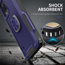 For Samsung Galaxy A32 & A12 3 in 1 PC + TPU Phone Case with Ring Holder(Navy Blue)
