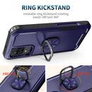 For Samsung Galaxy A32 & A12 3 in 1 PC + TPU Phone Case with Ring Holder(Navy Blue)